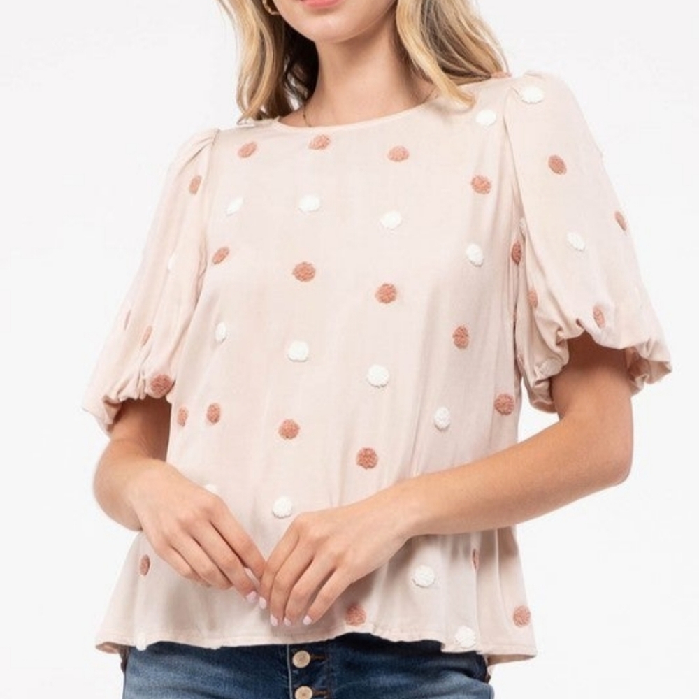 Swiss Dot Woven Top